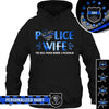 Apparel S / Black Personalized Shirt - Police Wife - Real Powel - Galaxy Flag Heart - DSAPP