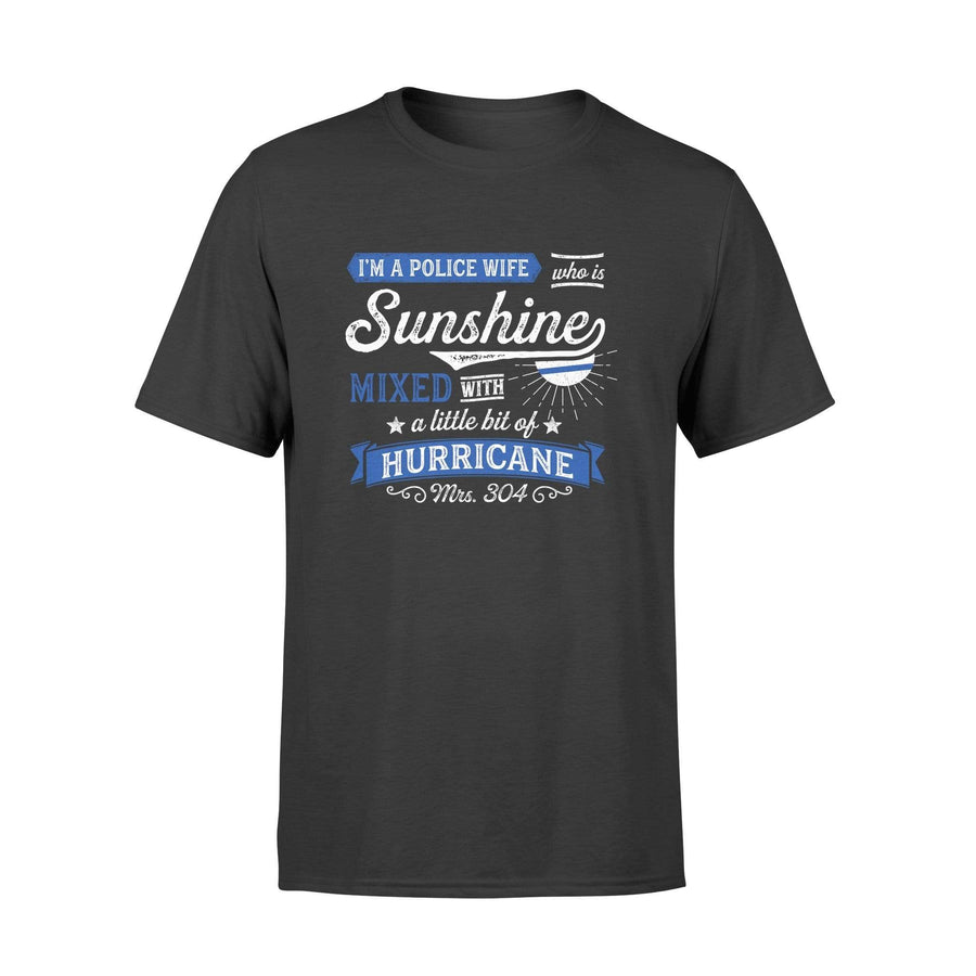 Apparel S / Black Personalized Shirt - Police Wife - Sunshine Mixed With Hurricane - DSAPP