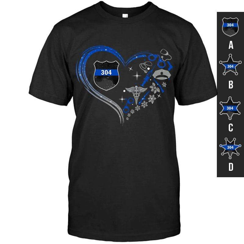 Police x Nurse Couple - Half Of Heart - Things Personalized Shirt