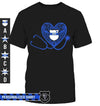 Apparel S / Black Personalized Shirt - Police x Nurse - Pattern Heart Stethoscope - Police Badge - Standard T-shirt