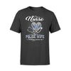 Apparel S / Black Personalized Shirt - Police x Nurse - Police Wife - Nothing Scares Me - Standard T-shirt
