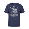 Apparel S / Navy Personalized Shirt - Police x Nurse - Police Wife - Nothing Scares Me - Standard T-shirt