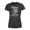 Apparel XS / Black Personalized Shirt - Police x Nurse - Police Wife - Nothing Scares Me - Standard Women's T-shirt