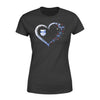 Apparel XS / Black Personalized Shirt - Police x Nurse Things Heart Outline - Standard Women's T-shirt