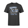 Apparel S / Black Personalized Shirt - Police x Teacher - Back The Blue Pattern Heart - Standard T-shirt - DSAPP