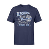Apparel S / Navy Personalized Shirt - Police x Teacher - Back The Blue Pattern Heart - Standard T-shirt - DSAPP