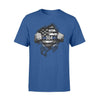 Apparel S / Royal Personalized Shirt - Police x Teacher - Tearing - Thin Blue Line Flag And Apple - Standard T-shirt