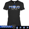 Apparel XS / Black Personalized Shirt - Proud Police Mom - Badge - DSAPP