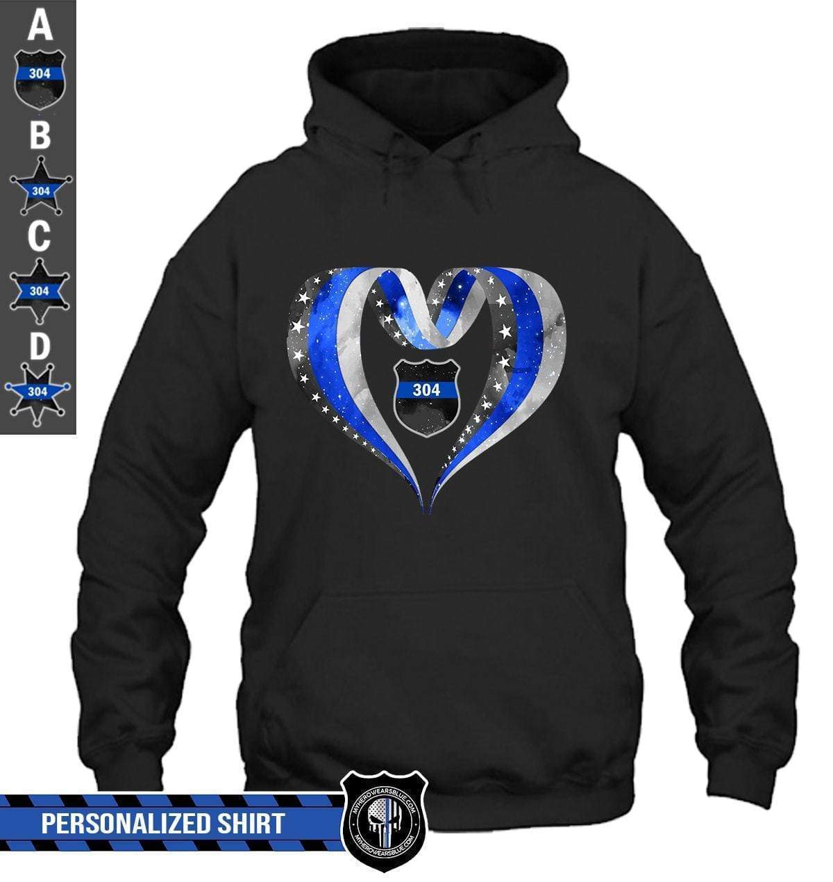 Apparel S / Black Personalized Shirt - Ribbon Flag Heart - DSAPP