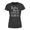 Apparel XS / Black Personalized Shirt - Rockin The Teacher And Sheriff Wife Life - Standard Women's T-shirt - DSAPP