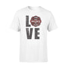 Apparel S / White Personalized Shirt - Scartched Love Firefighter Emblem - DSAPP