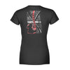 Apparel XS / Black Personalized Shirt - Scratched Distressed Flag - UK Firefighter - Standard Women's T-shirt