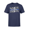 Apparel S / Navy Personalized Shirt - Scratched Distressed Flag - UK Police - Standard T-shirt