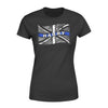 Apparel XS / Black Personalized Shirt - Scratched Distressed Flag - UK Police - Standard Women's T-shirt