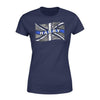 Apparel XS / Navy Personalized Shirt - Scratched Distressed Flag - UK Police - Standard Women's T-shirt