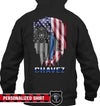 Apparel S / Black Personalized Shirt - Scratched Flag Reveal - Police - DSAPP