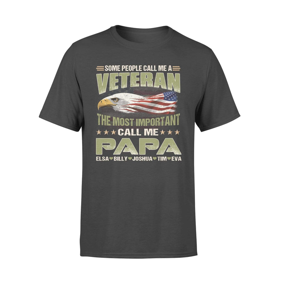 Apparel S / Black Personalized Shirt - Some People Call Me Veteran - Standard T-shirt - DSAPP