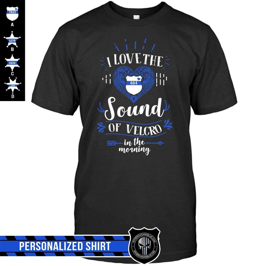 Apparel S / Black Personalized Shirt - Sound Of Velcro - Pattern Heart - Standard T-shirt
