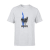 Apparel S / Grey Personalized Shirt - Splashing Line - Skull - Police - Standard T-shirt