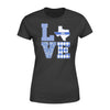 Apparel XS / Black Personalized Shirt - Stacked Love - Thin Blue Line State - DSAPP