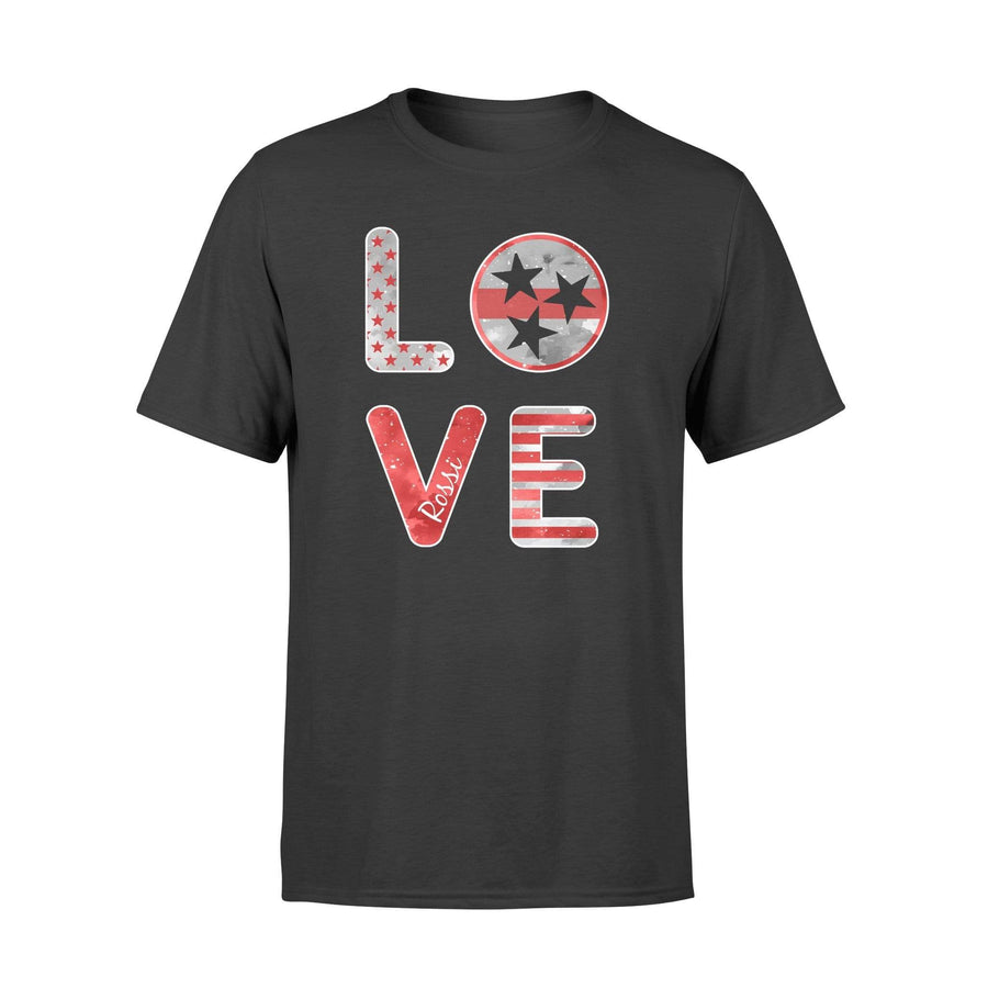 Apparel S / Black Personalized Shirt - Stacked Love - Tristar - Thin Red Line - DSAPP