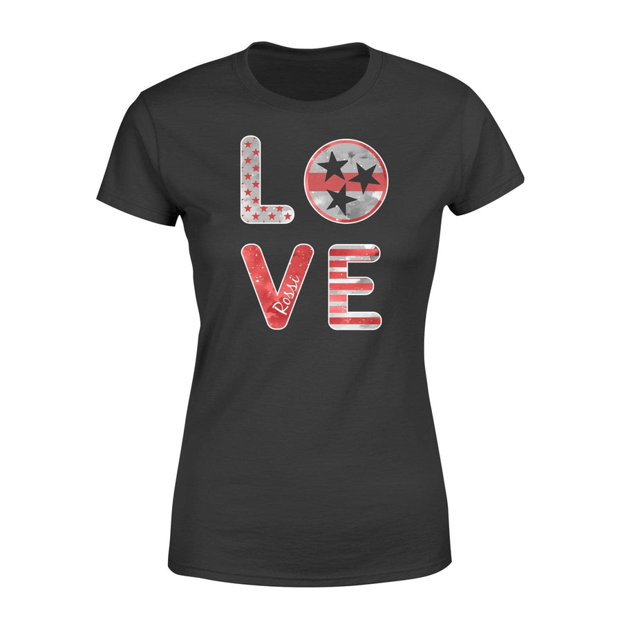 Apparel XS / Black Personalized Shirt - Stacked Love - Tristar - Thin Red Line - DSAPP
