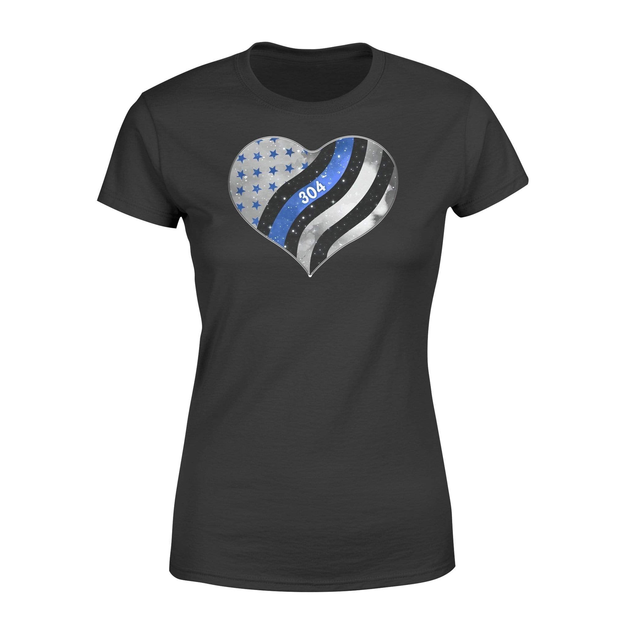Apparel XS / Black Personalized Shirt - Stars And Stripes Flag Heart - DSAPP