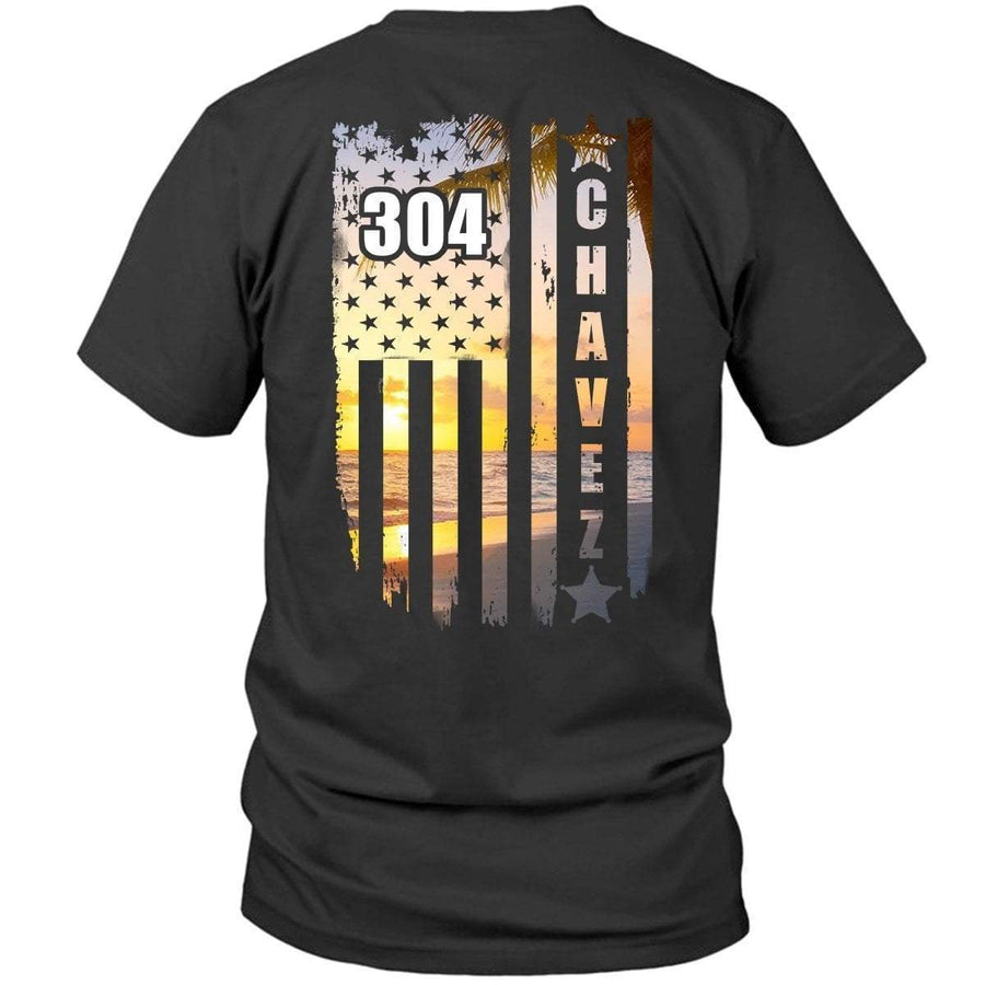 Apparel S / Black Personalized Shirt - Sunset On The Beach - Deputy - DSAPP