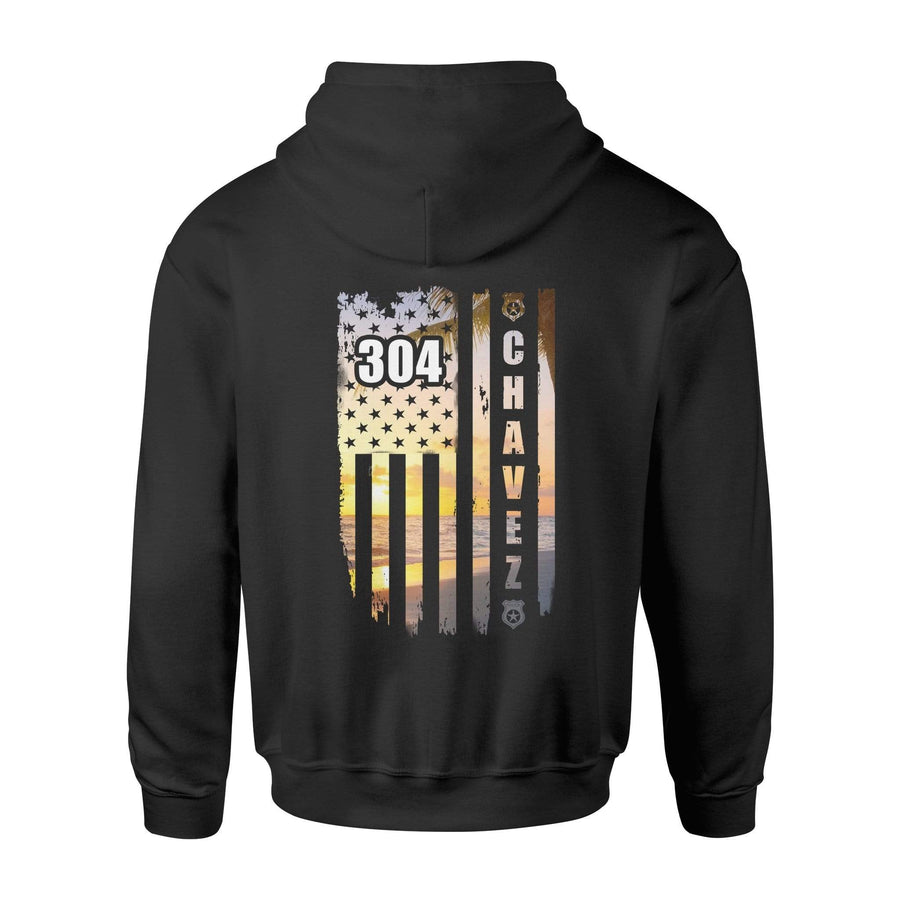 Apparel S / Black Personalized Shirt - Sunset On The Beach - Police - DSAPP