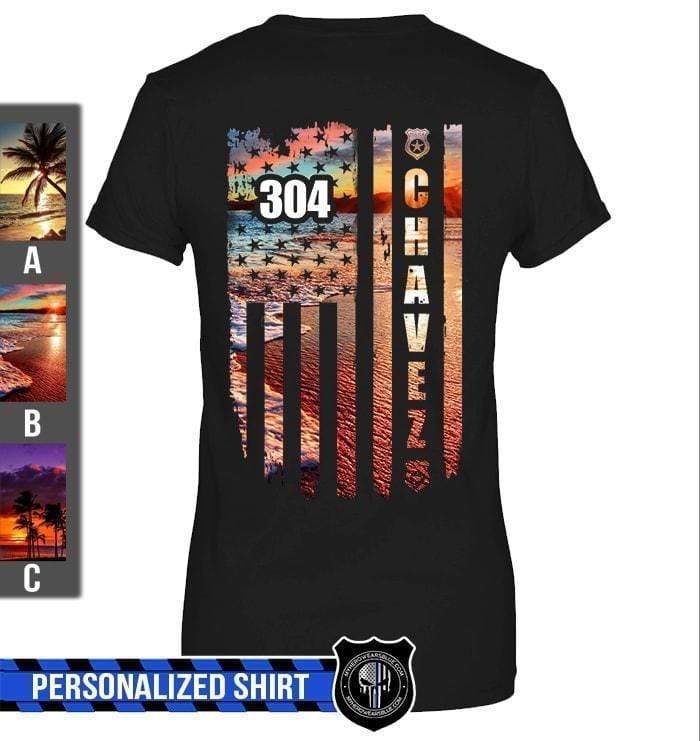 Apparel Personalized Shirt - Sunset On The Beach - Scenery - Police - DSAPP