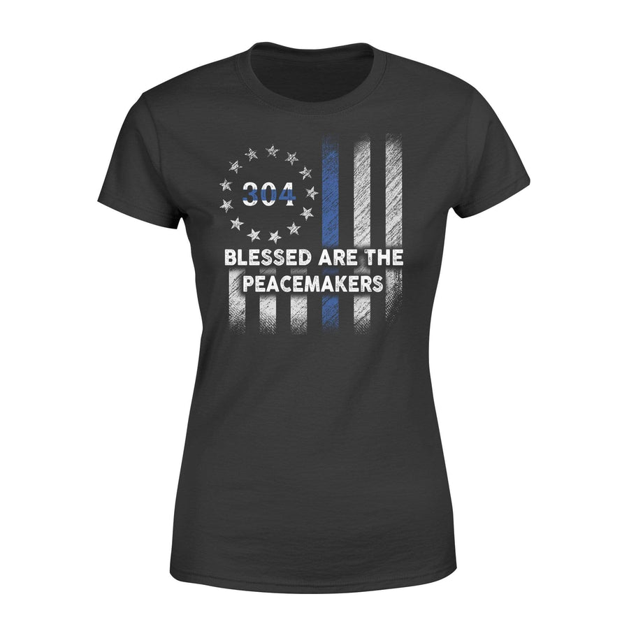 Apparel XS / Black Personalized Shirt - TBL - Blessed Are The Peacemakers - Circle Star Flag - Standard Women’s T-shirt - DSAPP