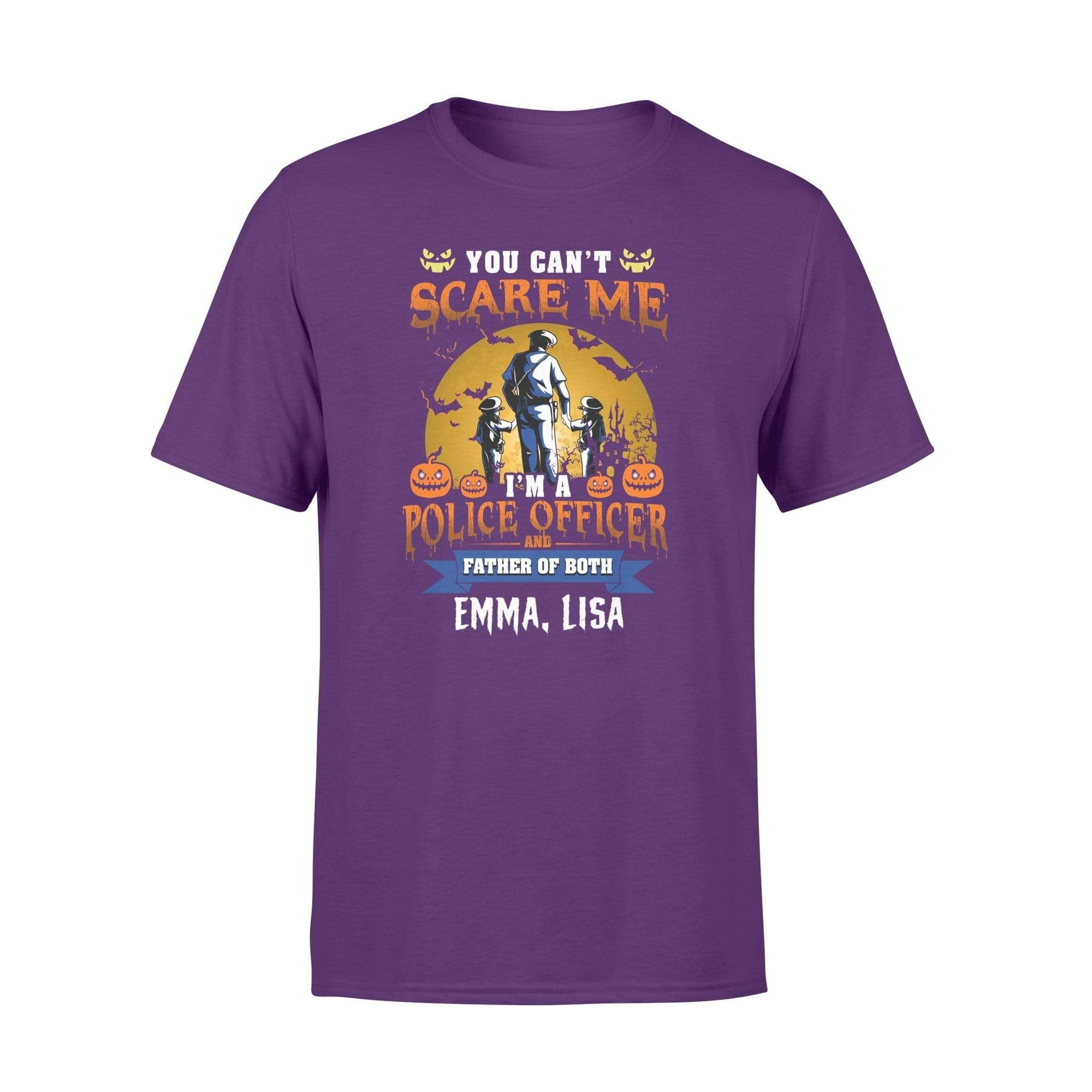 Apparel S / Purple Personalized Shirt - TBL - Cant Scare Me I'm A Police Officer - Standard T-shirt - DSAPP