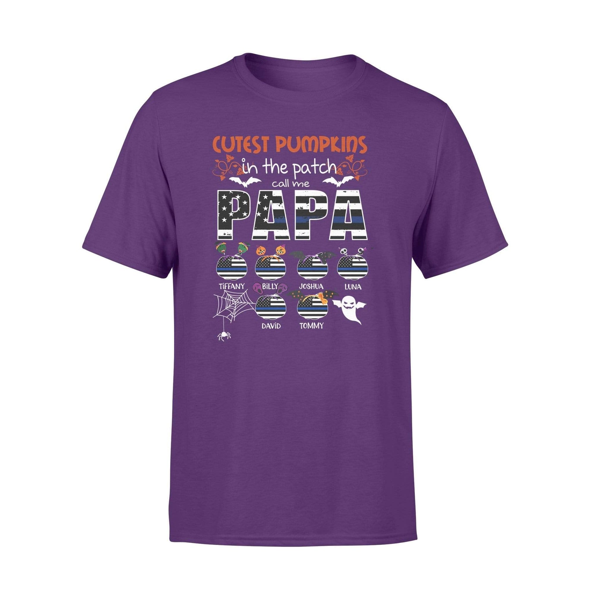 Apparel S / Purple Personalized Shirt - TBL - Cutest Pumpkins Call Me Papa - Standard T-shirt - DSAPP