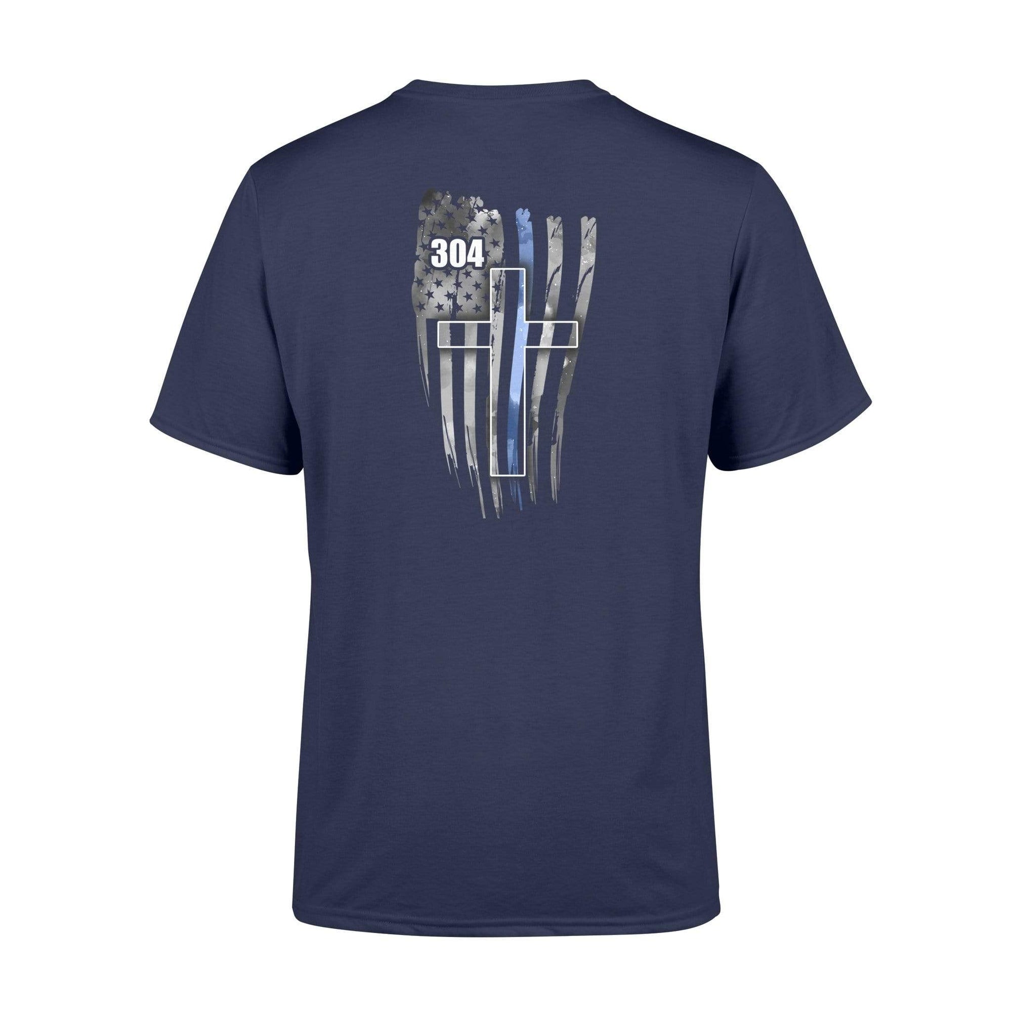 Apparel S / Navy Personalized Shirt - TBL - Distressed Cross Flag Shirt - Standard T-shirt - DSAPP