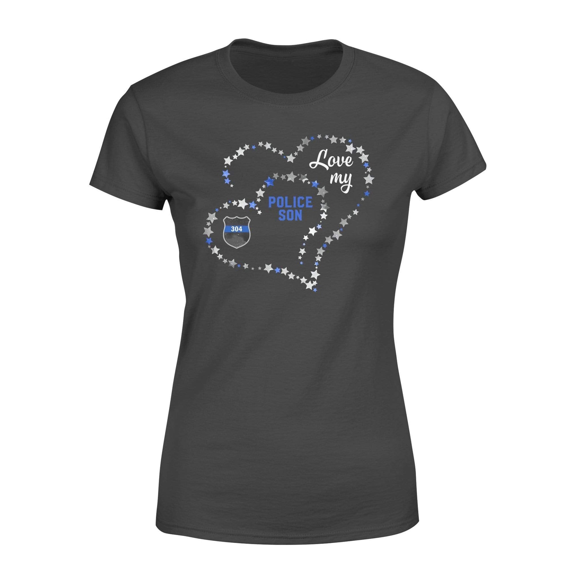 Double Stars Heart Love My Son Personalized Women T-Shirt