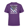 Apparel S / Purple Personalized Shirt - TBL - Duty Honor Courage Shirt - Standard T-shirt - DSAPP