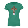 Apparel XS / Kelly Personalized Shirt - TBL - Faith In Cross Shape Leopard - Standard Women's T-shirt - DSAPP