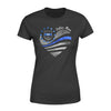 Apparel XS / Black Personalized Shirt - TBL Galaxy Flag Heart - Police Mom - Standard Women’s T-shirt - DSAPP