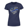 Apparel XS / Navy Personalized Shirt - TBL Galaxy Flag Heart - Police Mom - Standard Women’s T-shirt - DSAPP