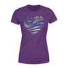 Apparel XS / Purple Personalized Shirt - TBL Galaxy Flag Heart - Police Mom - Standard Women’s T-shirt - DSAPP