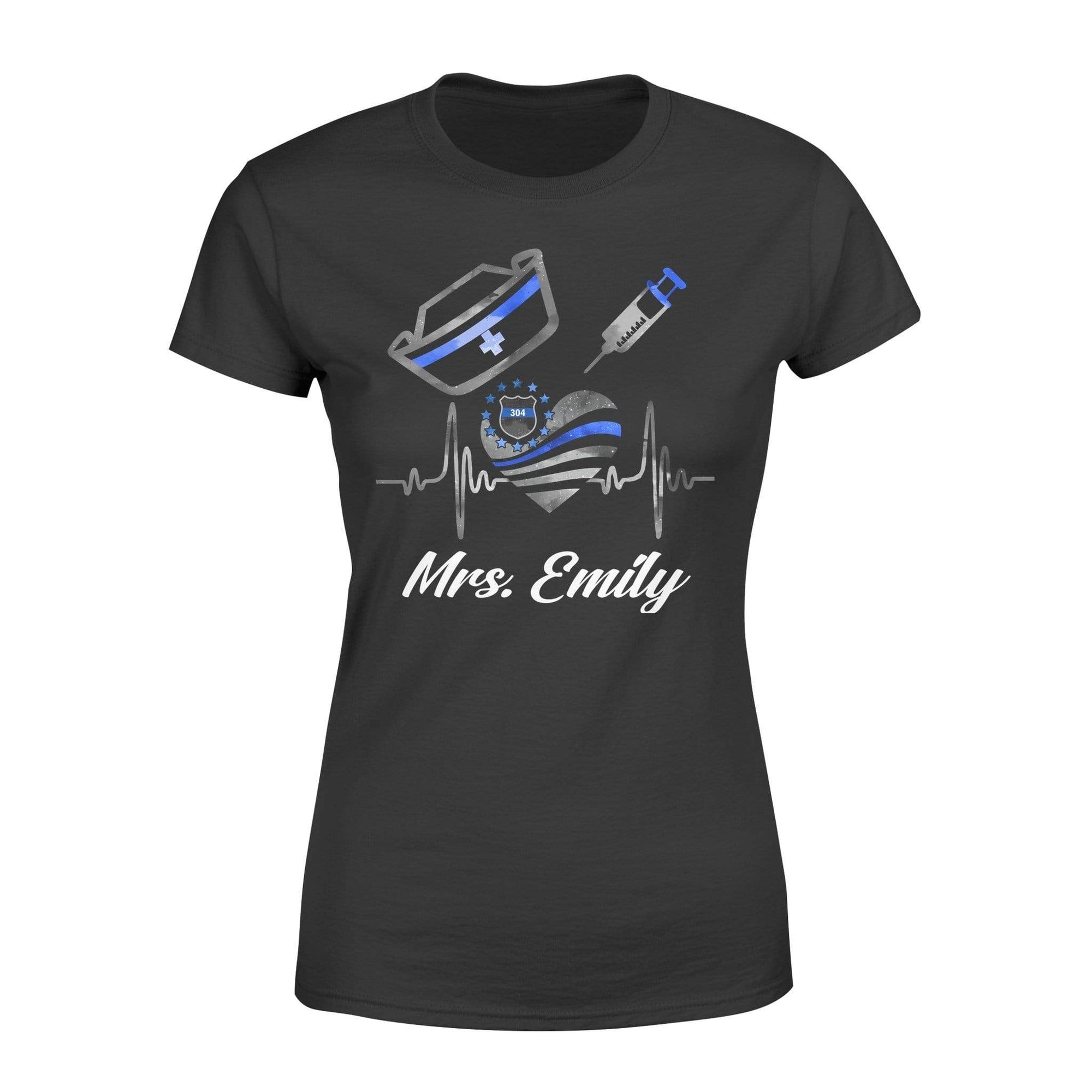Apparel XS / Black Personalized Shirt - TBL - Galaxy Heart Beat -Standard Women's T-shirt - DSAPP
