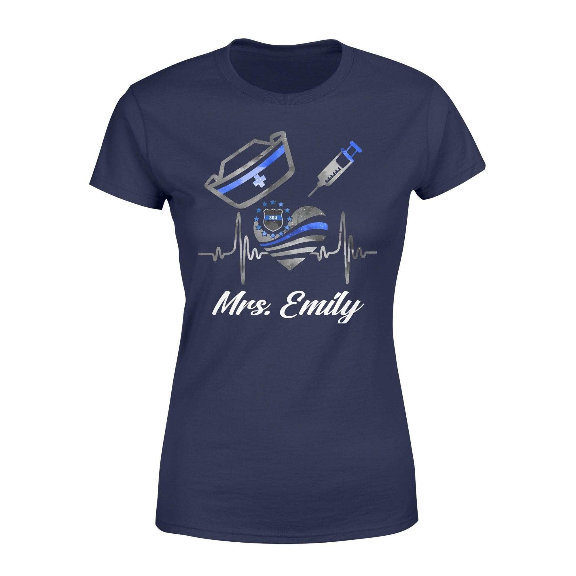 Apparel XS / Navy Personalized Shirt - TBL - Galaxy Heart Beat -Standard Women's T-shirt - DSAPP