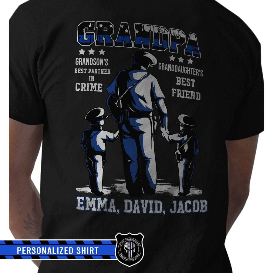 Apparel S / Black Personalized Shirt - TBL - Grandpa Best Friend - Best Partner In Crime - Standard T-shirt - DSAPP