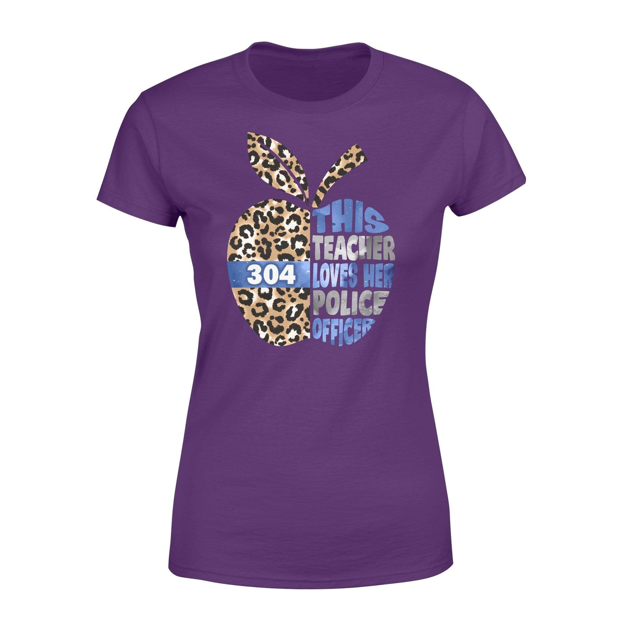 Apparel XS / Purple Personalized Shirt - TBL - Half Leopard Apple Shirt - Standard Women's T-shirt - DSAPP