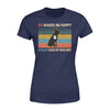Apparel XS / Navy Personalized Shirt - TBL - Happy K9 Dogs Retro  - Standard Women's T-shirt - DSAPP