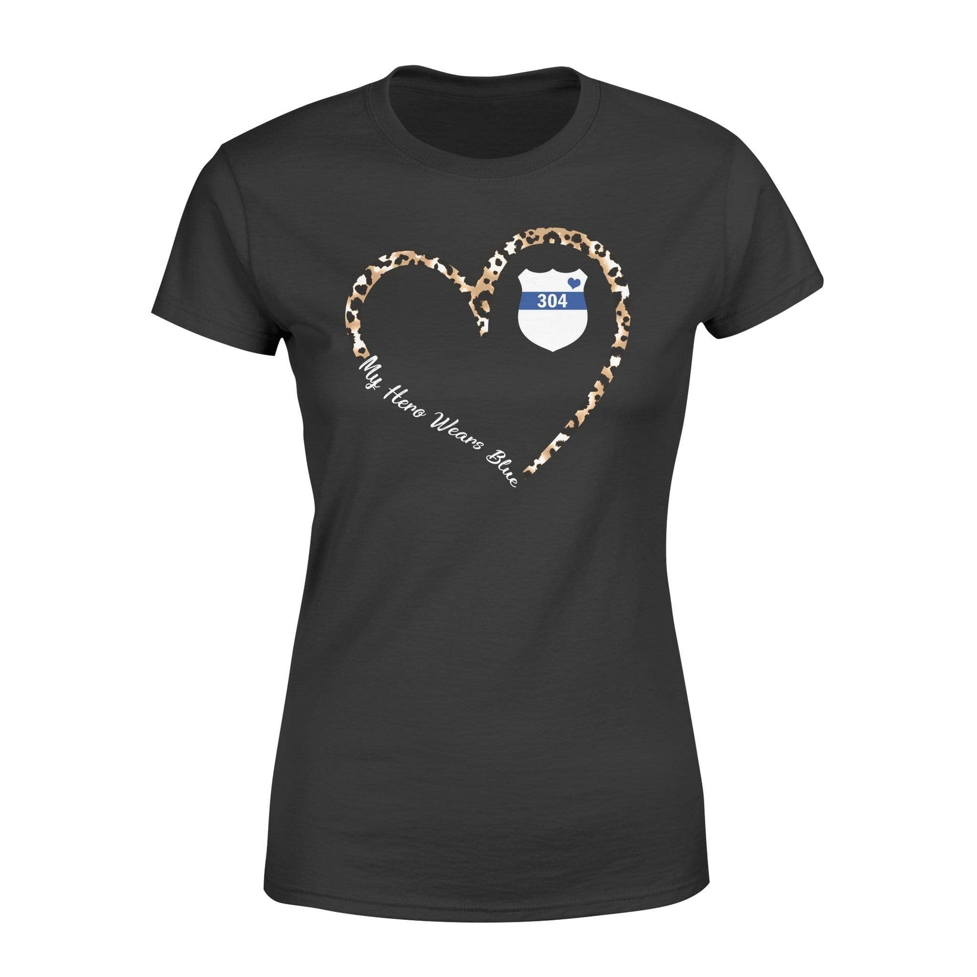 Apparel XS / Black Personalized Shirt - TBL - Heart 3-4 Leopard - Standard Women’s T-shirt - DSAPP