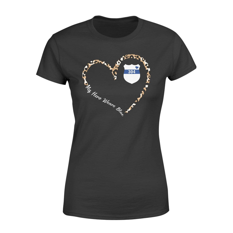 Apparel XS / Black Personalized Shirt - TBL - Heart 3-4 Leopard - Standard Women’s T-shirt - DSAPP