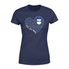 Apparel XS / Navy Personalized Shirt - TBL - Heart 3-4 Paisley Blue Lives Matter - Standard Women’s T-shirt - DSAPP