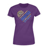 Apparel XS / Purple Personalized Shirt - TBL - Heart Leopard Stripes - Standard Women's T-shirt - DSAPP