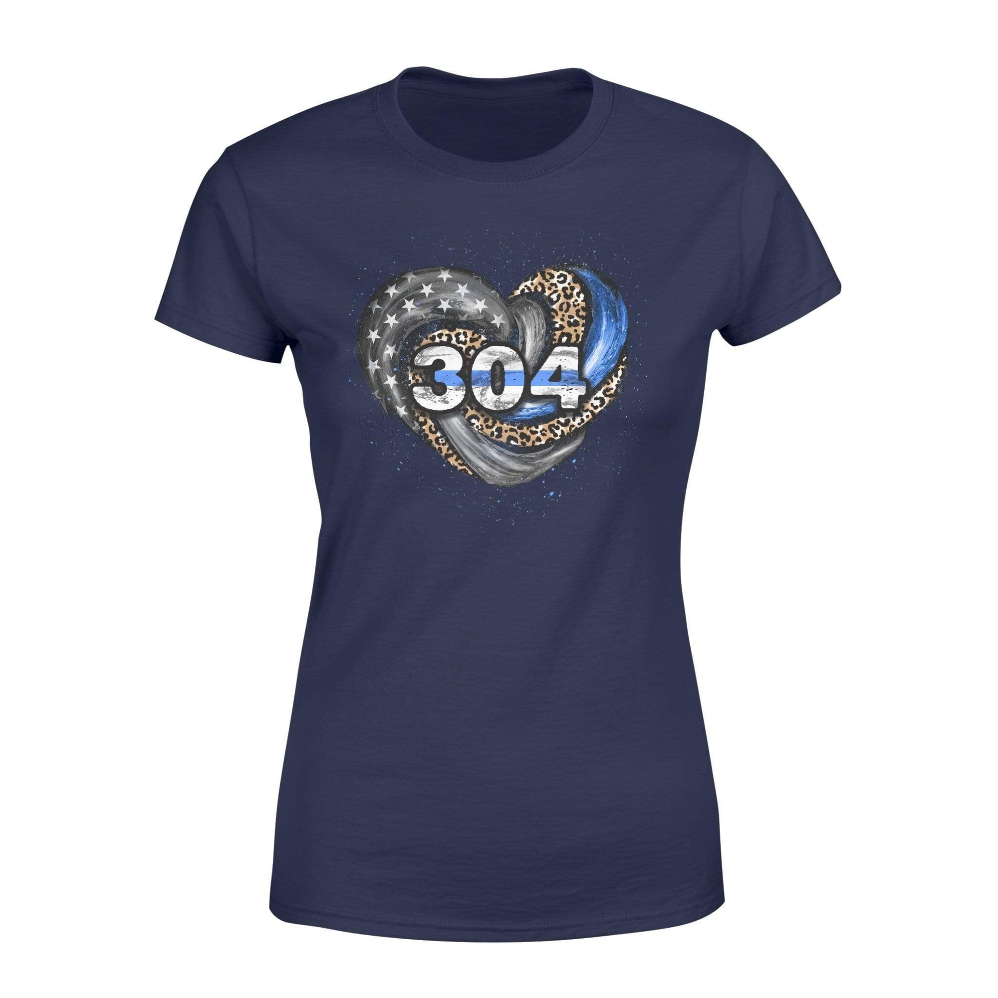 Apparel XS / Navy Personalized Shirt - TBL - Hurricane Leopard Heart - Standard Women’s T-shirt - DSAPP